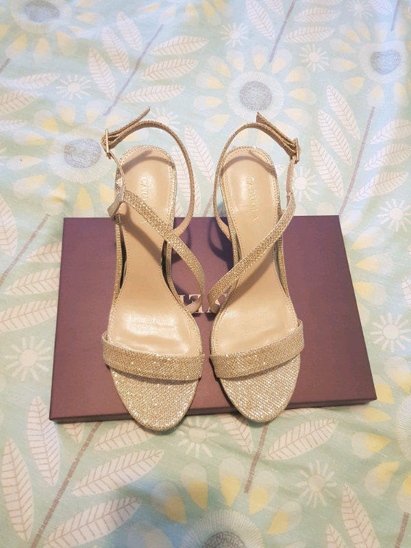 Carvela rose gold glitter heels | in 